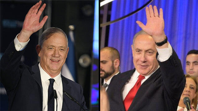 Бени Ганц, Биньямин Нетаниягу. Фото: Яир Саги, Шарон Ревиво