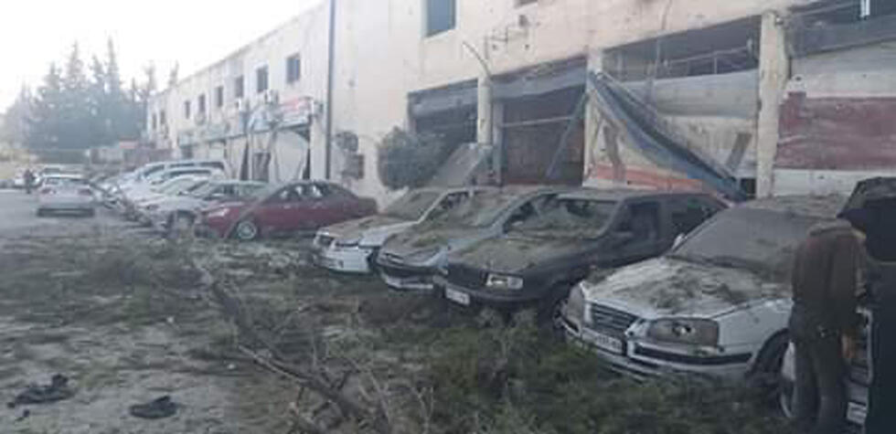 Последствия удара в Дамаске