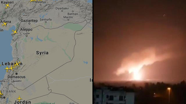 Незадолго до удара в Дамаск прибыл иранский самолет (צילום: מתוך הטלוויזיה הסורית) Незадолго до удара в Дамаск прибыл иранский самолет