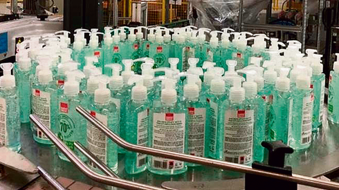 מפעל סנו פס ייצור לאלכוהול ג'ל לחיטוי (צילום: יח"צ סנו) מפעל סנו פס ייצור לאלכוהול ג'ל לחיטוי