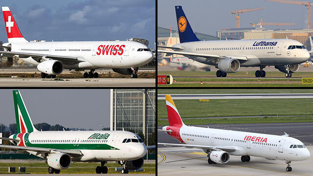 Европейские авиакомпании, которые отменили полеты в Израиль. Фото: Идо Вексель, Alitalia, shutterstock (צילום: Alitalia, עידו וכטל, shutterstock) Европейские авиакомпании, которые отменили полеты в Израиль. Фото: Идо Вексель, Alitalia, shutterstock