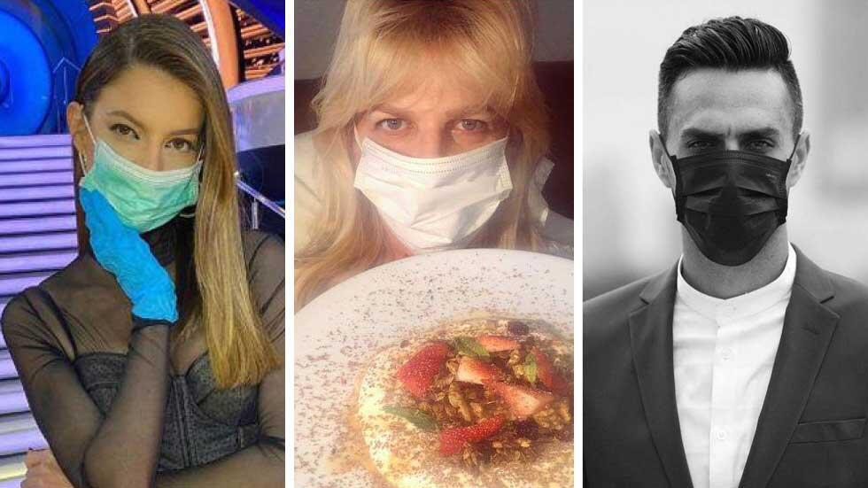 Израильские знаменитости в масках. Фото: Instagram