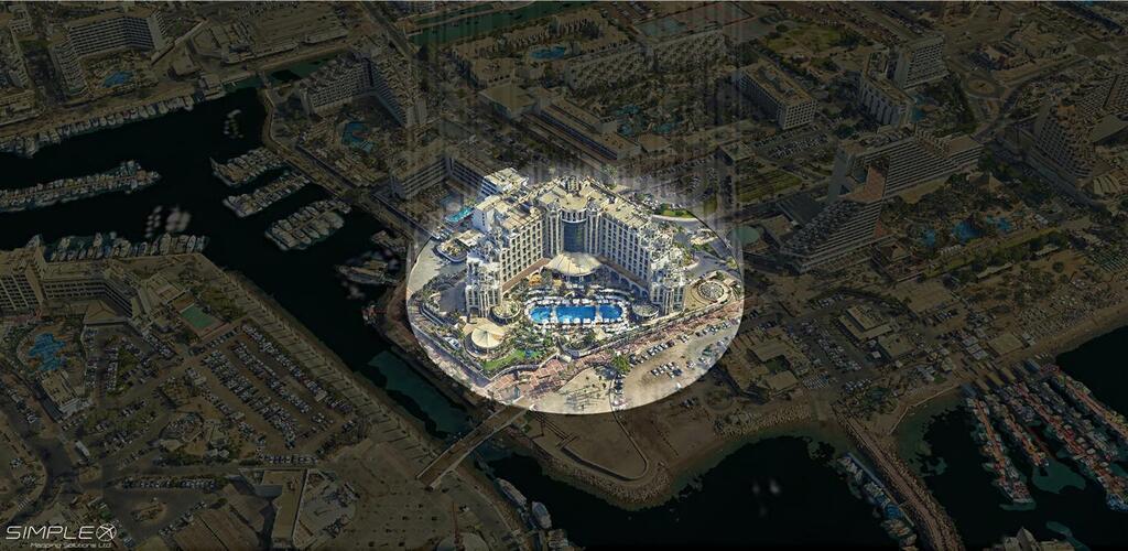 100 מטרים ישראל בתלת מימד אילת (צילום: סימפלקס פתרונות מיפוי שב בע"מ) 100 מטרים ישראל בתלת מימד אילת