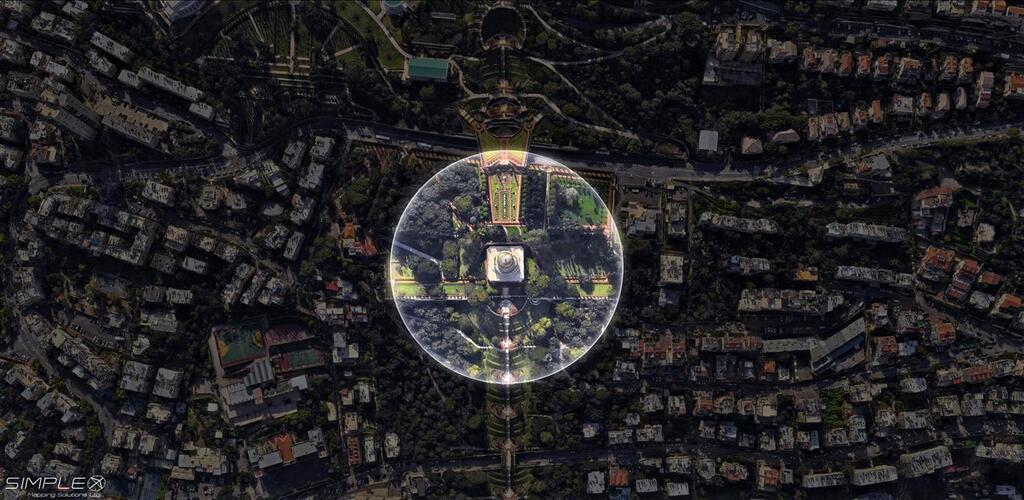 100 מטרים ישראל בתלת מימד חיפה (צילום: סימפלקס פתרונות מיפוי שב בע"מ) 100 מטרים ישראל בתלת מימד חיפה