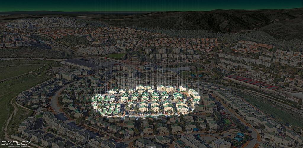 100 מטרים ישראל בתלת מימד יקנעם (צילום: סימפלקס פתרונות מיפוי שב בע"מ) 100 מטרים ישראל בתלת מימד יקנעם