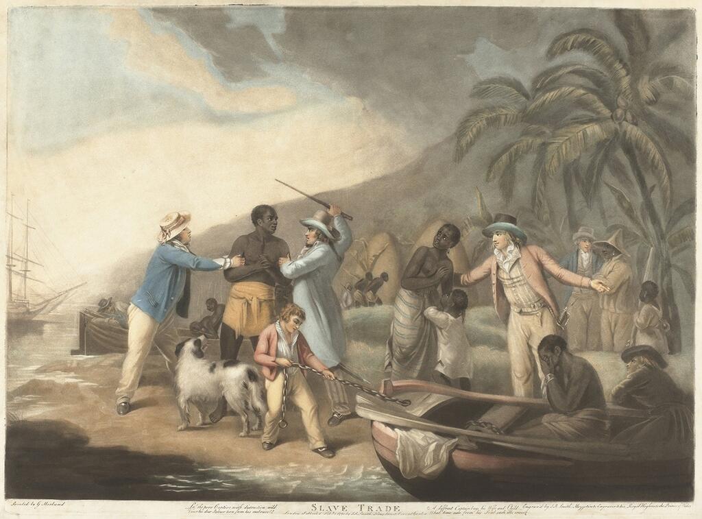 Painting of slaves arriving in the Caribbean (Photo: Shutterstock) הבעלים השתמשו לא פעם באלימות קשה