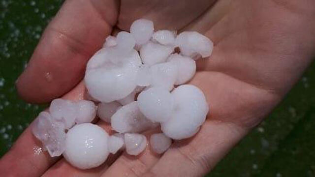 В Араде выпал крупный град. Фото: Ицик Малка (צילום: איציק מלכה) В Араде выпал крупный град. Фото: Ицик Малка