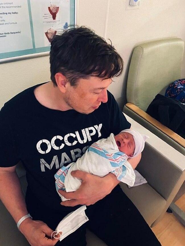 Elon Musk and son X Æ A-Xii 