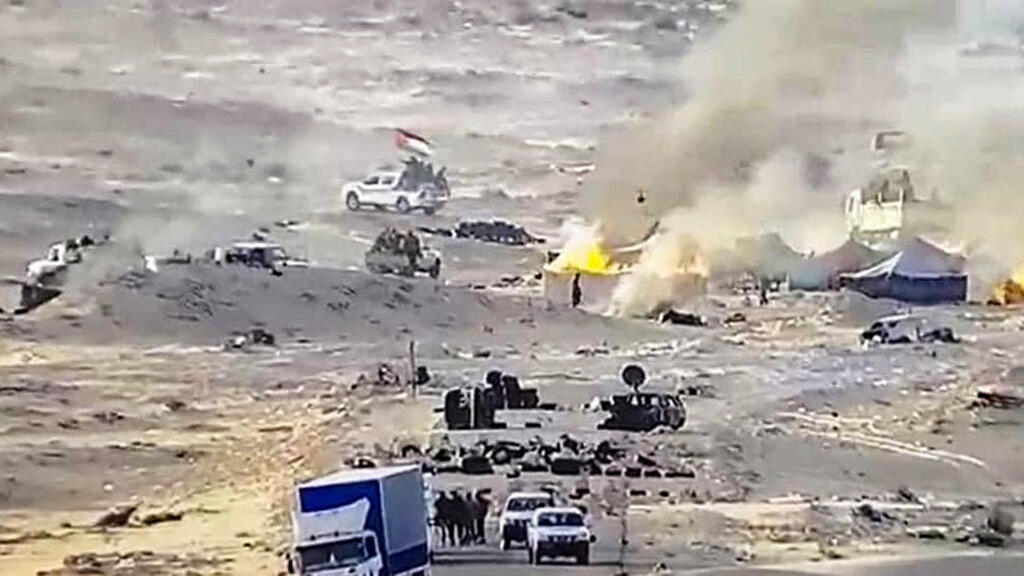Morocco, Western Sahara: Polisario tents on fire (Photo: AFP / ROYAL MOROCCAN ARMY FACEBOOK PAGE) מרוקו סהרה המערבית אוהלים של פוליסריו בוערים