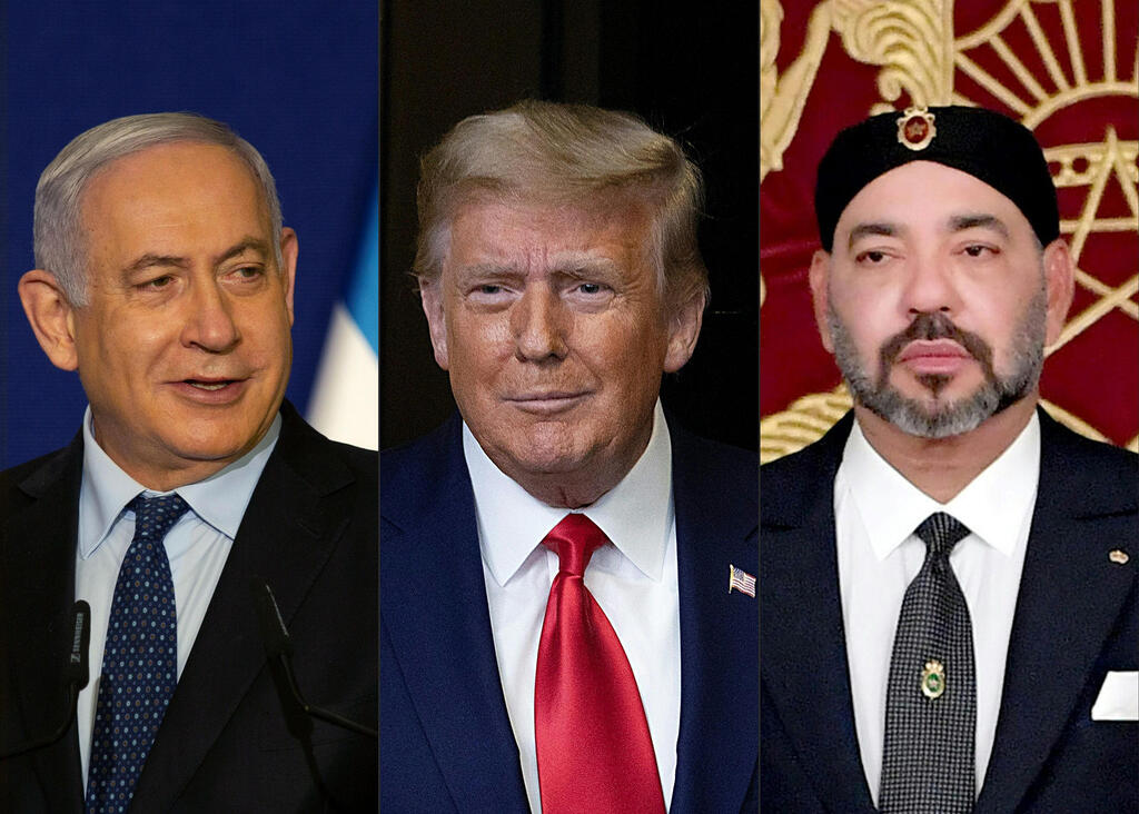 דונלד טראמפ, בנמין נתניהו, מלך מרוקו מוחמד ה-6