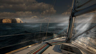 אילוס אילוסטרציה יאכטה ב סערה סופה