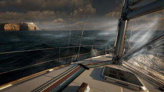 אילוס אילוסטרציה יאכטה ב סערה סופה