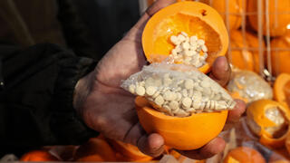 לבנון נמל ביירות משלוח סמים מוחבא ב תפוזים