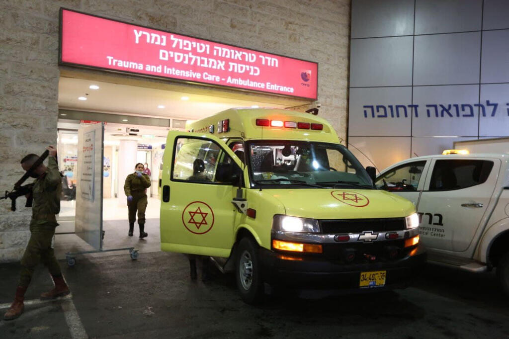 פינוי פצוע בית חולים ברזילי לאחר אירוע ירי בגבול רצועת עזה