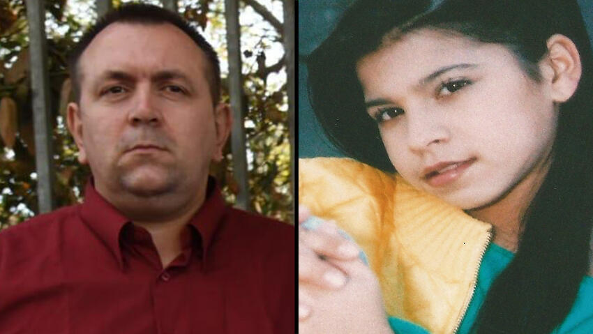 Роман Задоров и убитая школьница Таир Рада (Фото: Авигу Шапира) אילנה ראדה בסיור עם הרכב השופטים במשפט החוזר בבית הספר בקצרין בו נרצחה תאיר ראדה