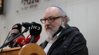 יונתן פולארד בהלווית אישתו אסתר פולארד ז"ל