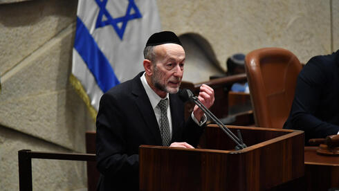 אורי מקלב במליאת הכנסת לקראת ההצבעה על חוק הגיוס