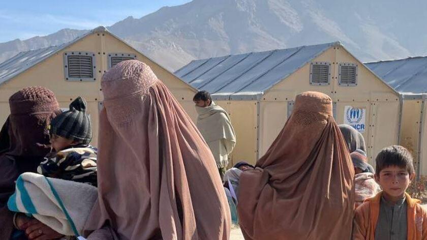 Women wearing burqas in Kabul, Afghanistan, May 7