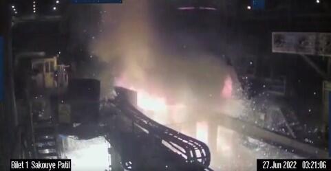 The alleged damage at the Khuzestan steel plant תיעוד שפרסמו האקרים ובו נראה לכאורה הנזק מ מתקפת סייבר נגד מפעל פלדה חוזסטאן ב איראן