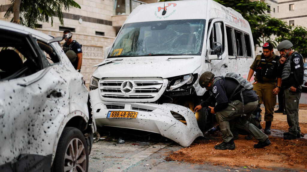 פגיעת הרקטה ברכב באשקלון