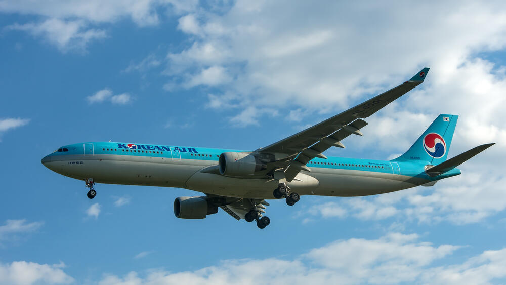 Самолет компании Korean Air (Фото: shutterstock) מטוס של חברת קוריאן אייר