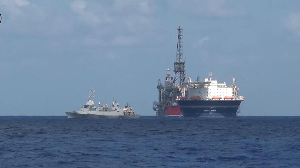 The Karish natural gas platform (Photo: IDF) אסדת כריש