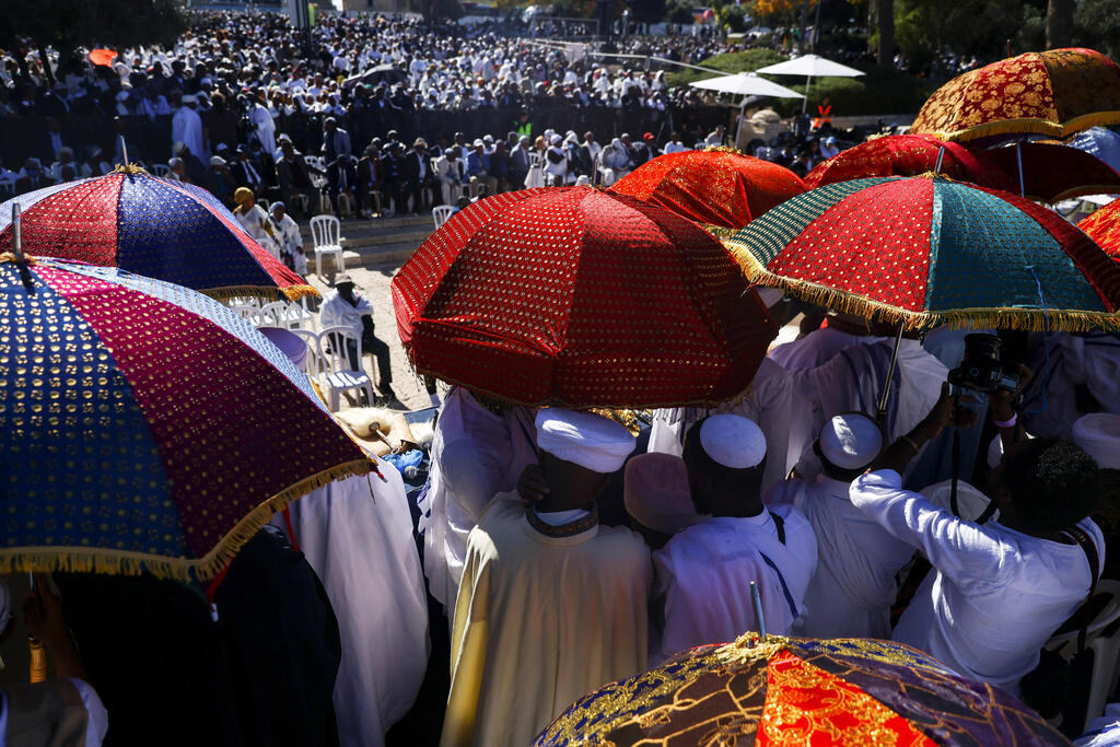 Photo: Reuters בני העדה התאיופית בחג הסיגד בירושלים