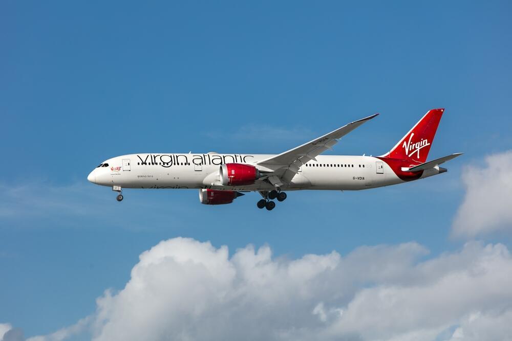 Virgin Atlantic, ranked first in Europe (Photo: Shutterstock) מטוס בואינג 787 של חברת וירג'ין אטלנטיק