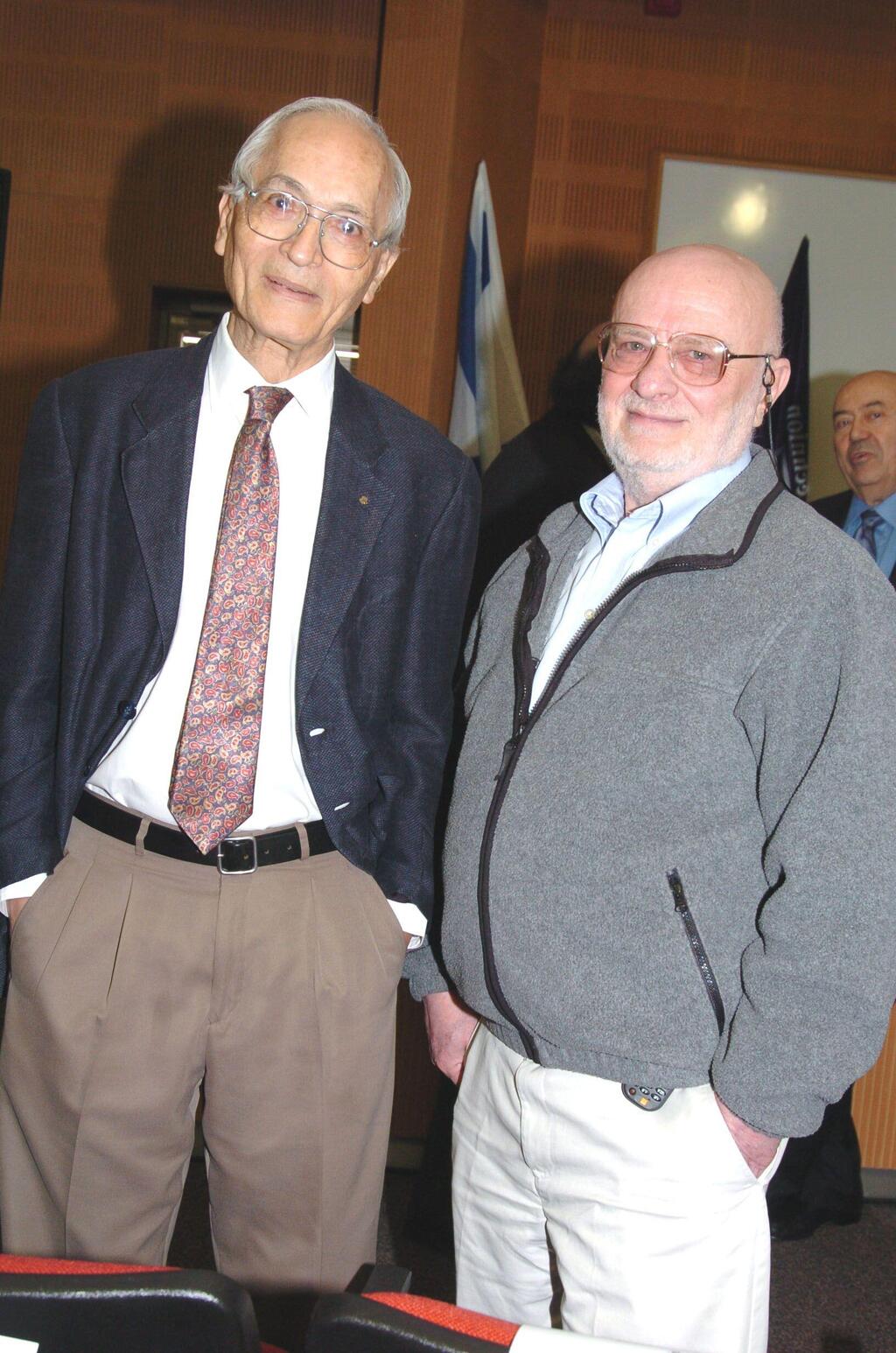 Lempel (R) and Prof. Jacob Ziv (Photo: Technion) פרופ' אברהם למפל עם פרופ' מחקר יעקב זיו