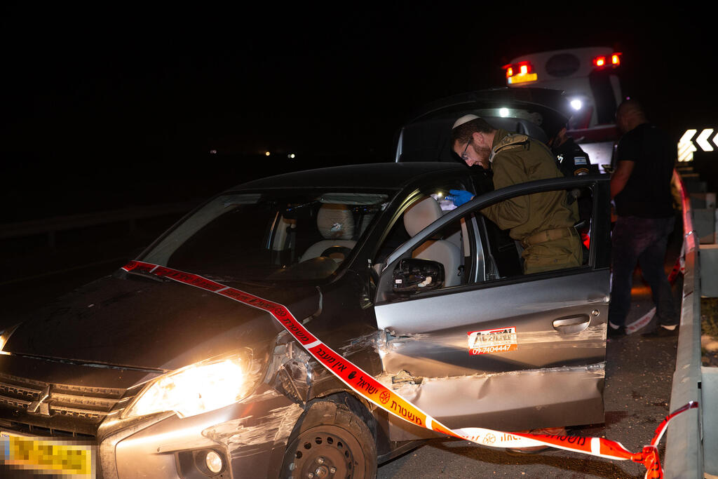 זירת הפיגוע בכביש 90