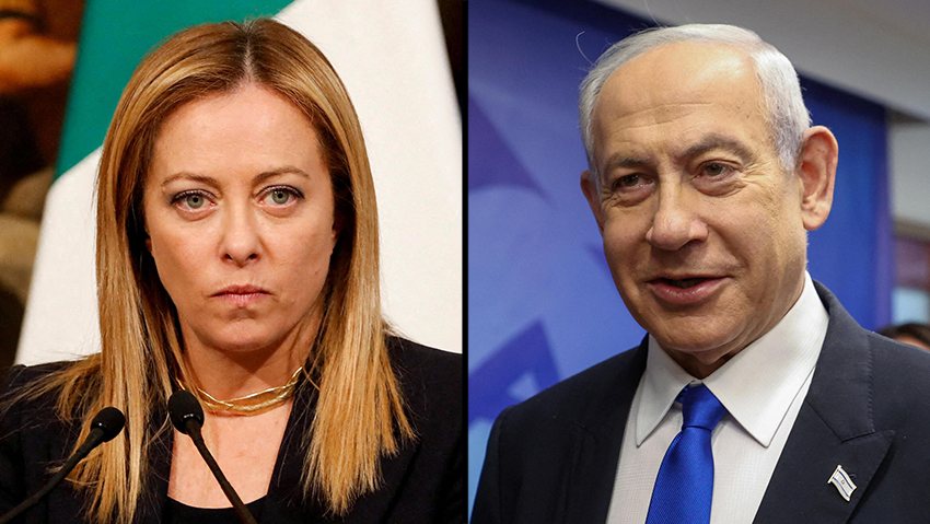  Italian Prime Minister Giorgia Meloni, Prime Minister Benjamin Netanyahu 