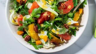 סלט שומר, תפוז ומשמש מיובש