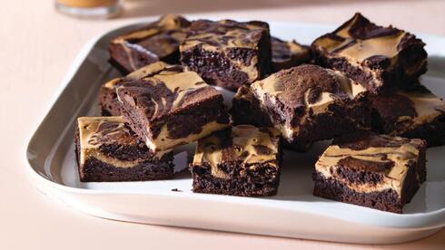 בראוניז גבינה-שוקולד-קפה