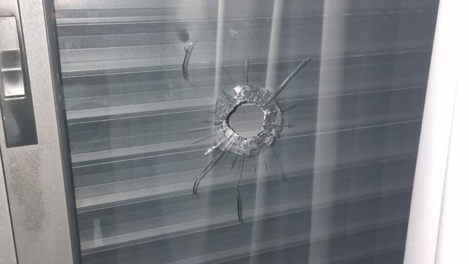 Damage to home in Gan Ner as a result of gunfire דיווח על ירי לעבר היישוב גן נר