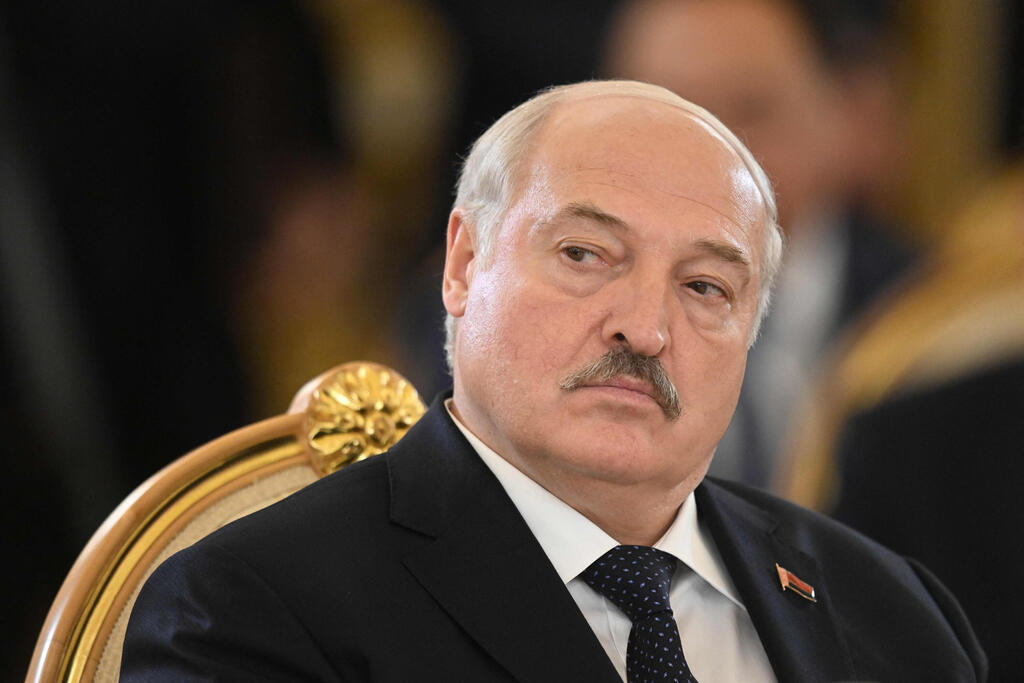 Alexander Lukashenko sharply criticized Israel, suggesting that the destruction in the Gaza Strip has led some to question Holocaust memory (Photo: AFP) נשיא בלארוס אלכסנדר לוקשנקו פגישה ב מוסקבה 25 מאי 2023