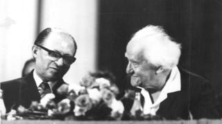 דוד בן גוריון ומנחם בגין