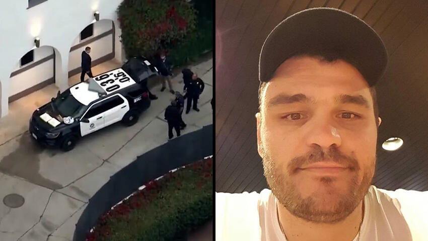 זירת הרצח בלוס אנג'לס שבה נרצח אמיל לחזיאל