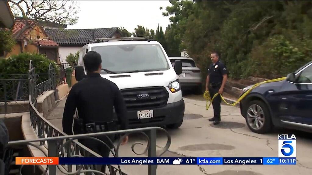 זירת הרצח בלוס אנג'לס שבה נרצח אמיל לחזיאל