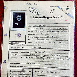 Nazi guard John Demjanjuk's original identification card issued to him by the SS