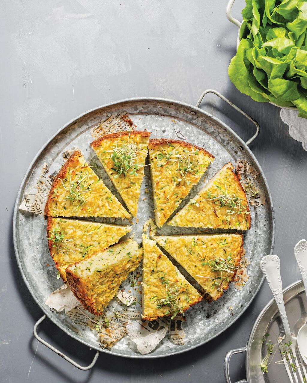Rice and zucchini frittata (Photo: Sarit Goffen) פשטידות ללא תנור