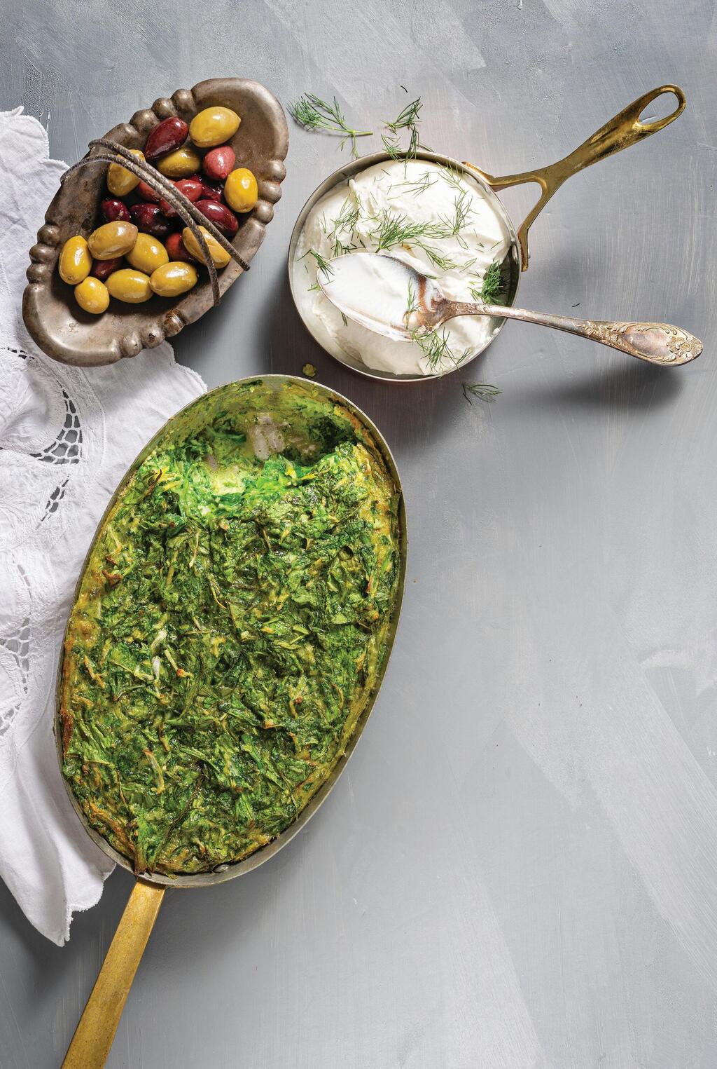Green frittata from the Persian kitchen (Photo: Sarit Goffen) פשטידות ללא תנור
