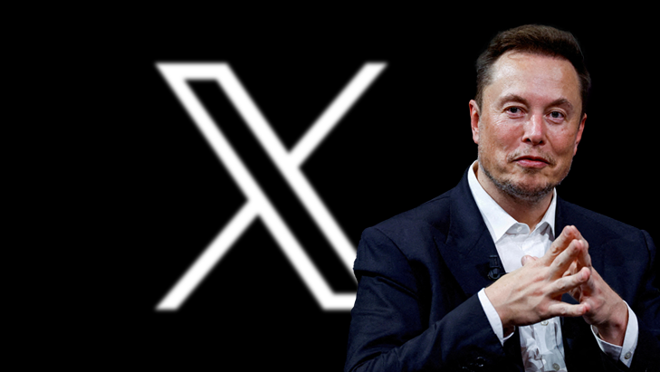 אילון מאסק והלוגו החדש