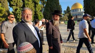 בשר לביטחון לאומי איתמר בן גביר עלה להר הבית לרגל צום תשעה באב