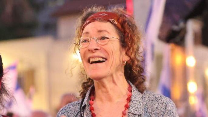 יהודית רביץ במחאה בקפלן