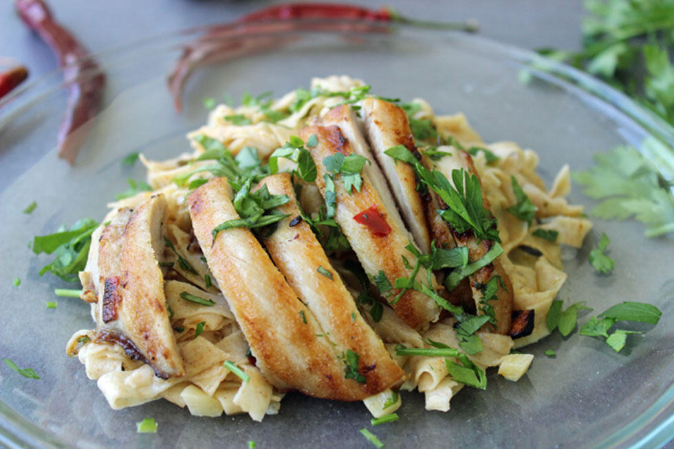 מתכונים פסטה עם פרגית צרובה