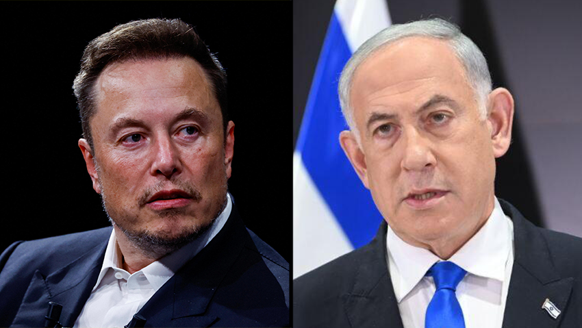 Elon Musk and Benjamin Netanyahu (Photo: Gonzalo Fuentes / Reuters, Yair Sagi) אילון מאסק