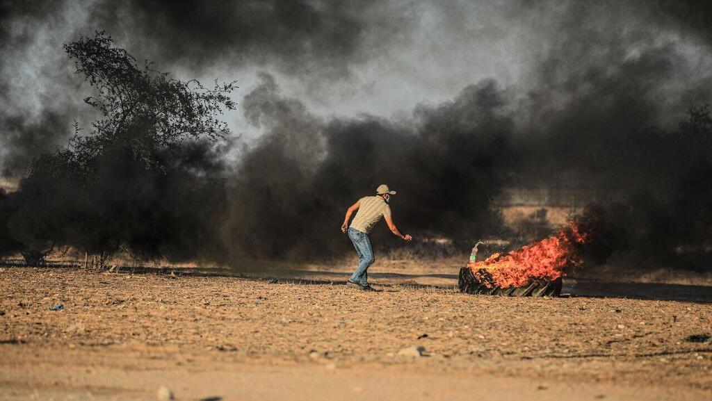 שיגור בלוני תבערה בדרום רצועת עזה לעבר ישובי העוטף