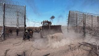 תיעוד פלסטיני: הגדר פרוצה בדרום רצועת עזה