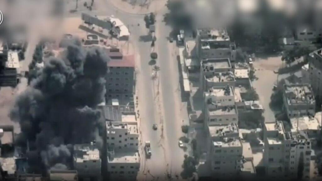 תיעוד תקיפה חיל האוויר צה"ל מפקדות מבצעיות רצועת עזה