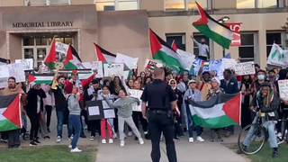 Anti-Israel demonstration at University Wisconsin Madison on Hamas Day of Rage 
